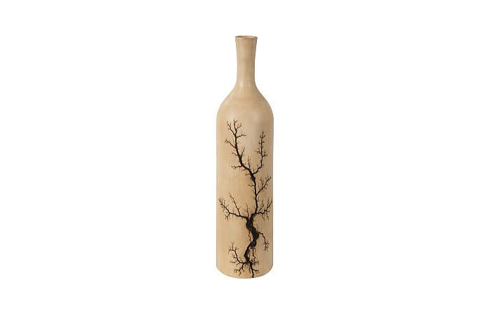 Lightning Bottle, Mango Wood, Long Neck
