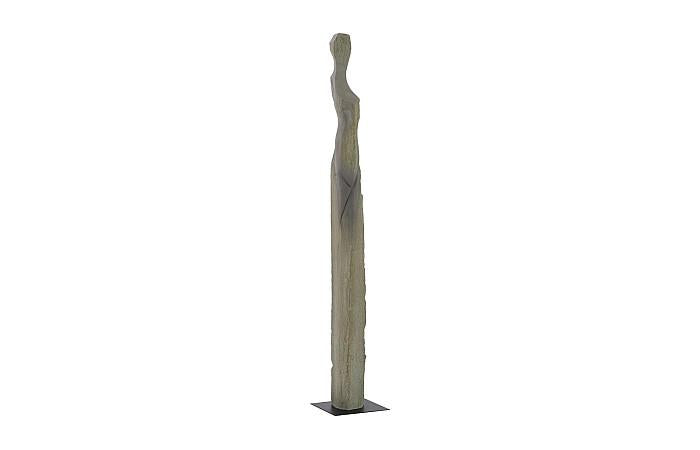 Sculptures de femmes moulées, A, colossales, finition en pierre éclatée