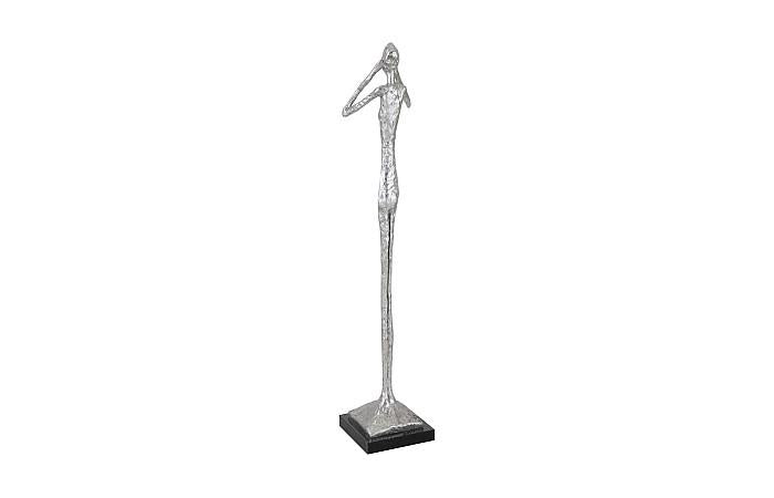 Sculpture fine See No Evil, petite, résine, feuille d'argent
