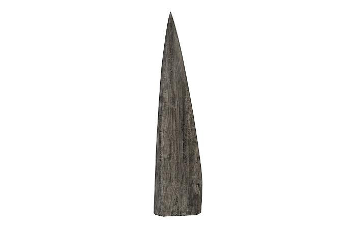 Sculpture de dent de requin, petite taille, finition pierre grise