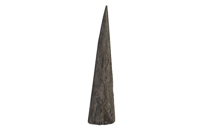 Sculpture de dent de requin, grande taille, finition pierre grise