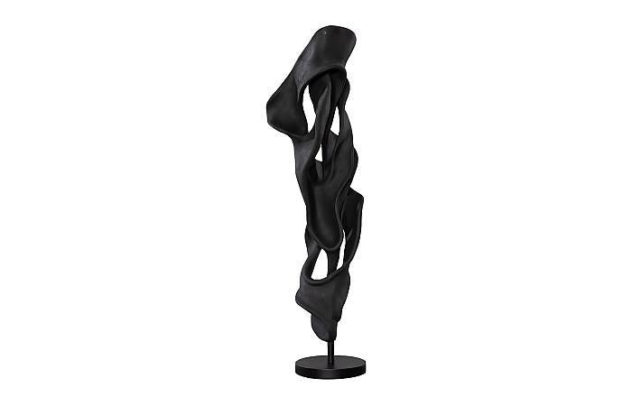 Sculpture dansante en fonte, coupé, noir anthracite