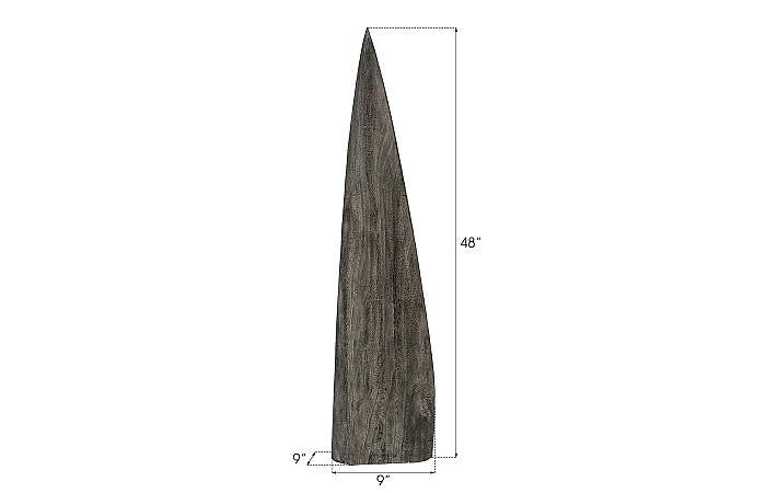 Shark Tooth Sculpture, Small, Gray Stone Finish