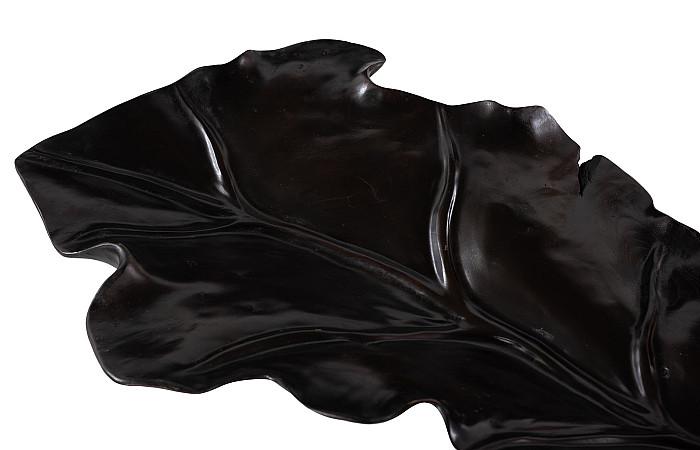Leaf Bowl, Teak Wood, Black Finish