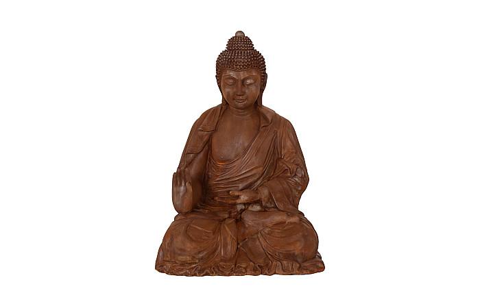 Bouddha enchanteur, finition rouille