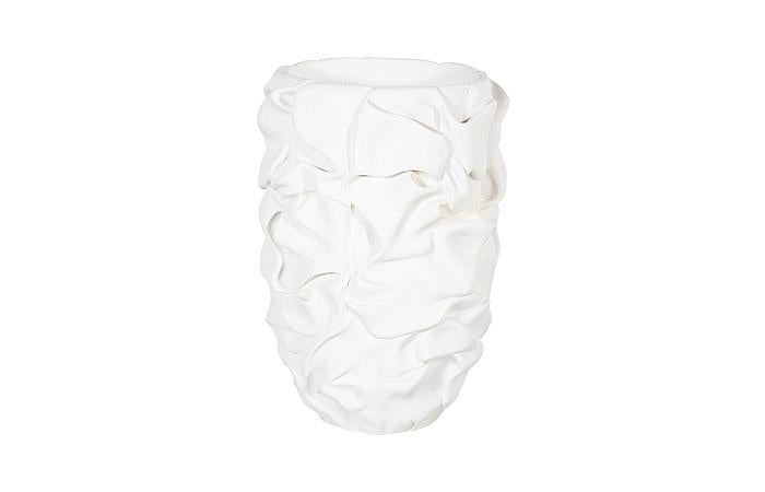 Drape Planter, White Stone