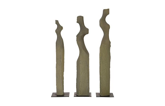 Sculptures de femmes moulées, lot de 3