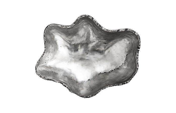 Cast Onyx Bowl, Silver Leaf, Small