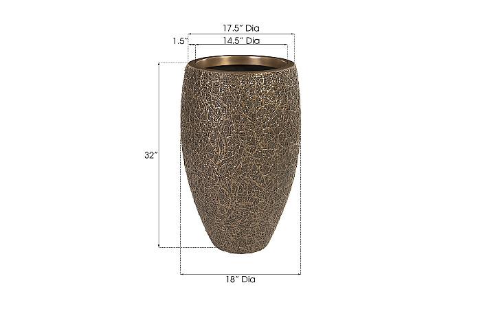 String Theory Planter, Bronze, MD