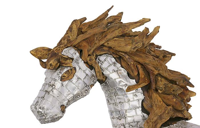 Mustang Horse Armored Sculpture, Standing