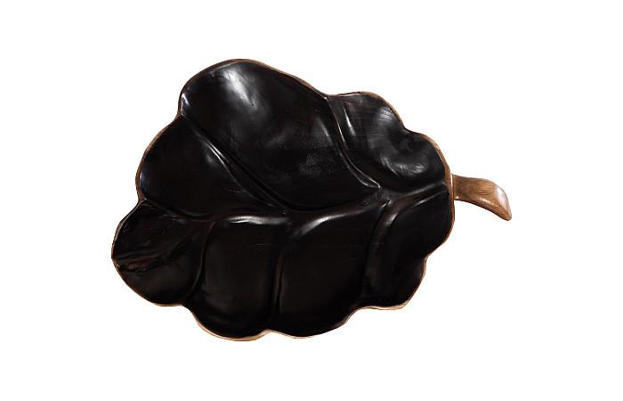 Leaf Bowl, Teak Wood, Natural & Black