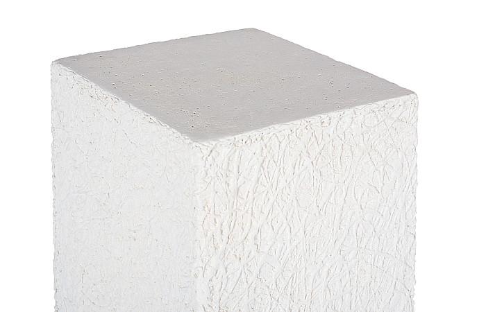 String Theory Pedestal, White Stone, Large