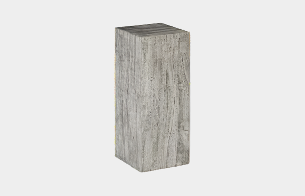Prism Pedestal, Medium, Gray Stone