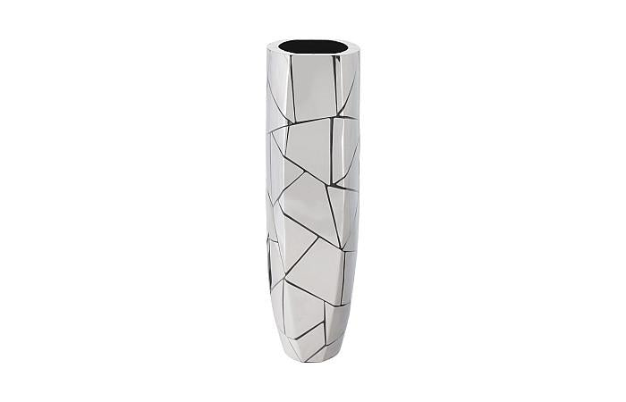 Triangle Crazy Cut Planter, Large, Stainless Steel