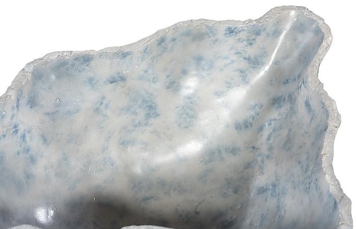 Cast Blue Onyx Bowl, Faux Finish, Narrow