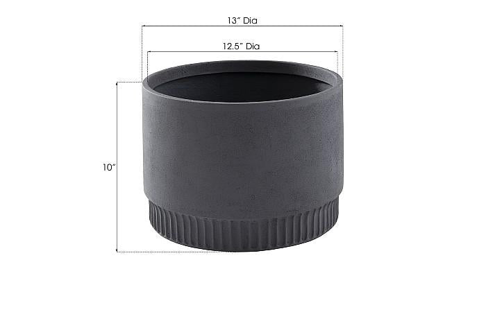 Harvest Planter, Large, Dark Gray
