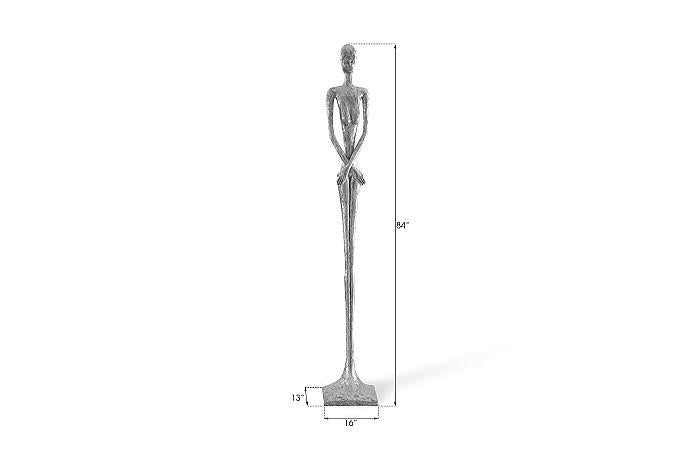 Lottie Sculpture, Resin, Silver Leaf