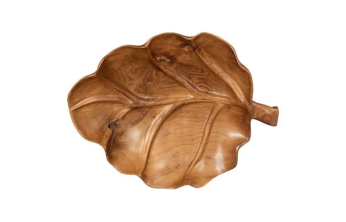 Leaf Bowl, Teak Wood Natural
