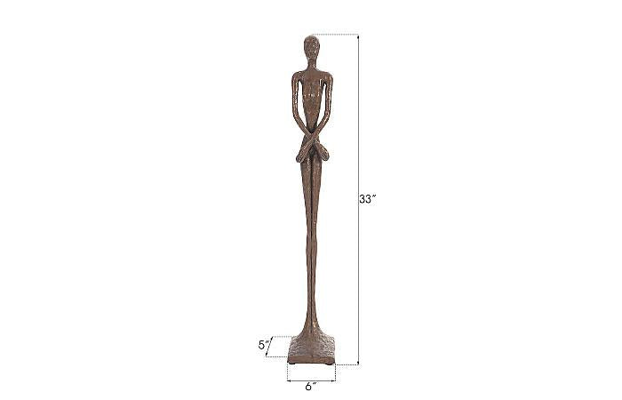 Sculpture Lottie, petite, résine, finition bronze