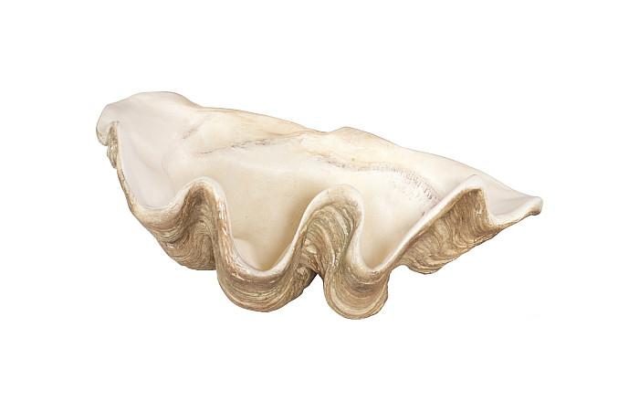 Cast Clam Shell Bowl, Faux Finish, LG