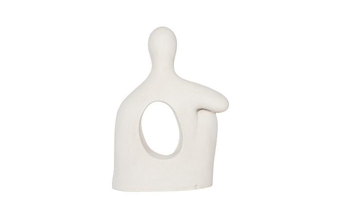 Sculpture assise, pierre romaine