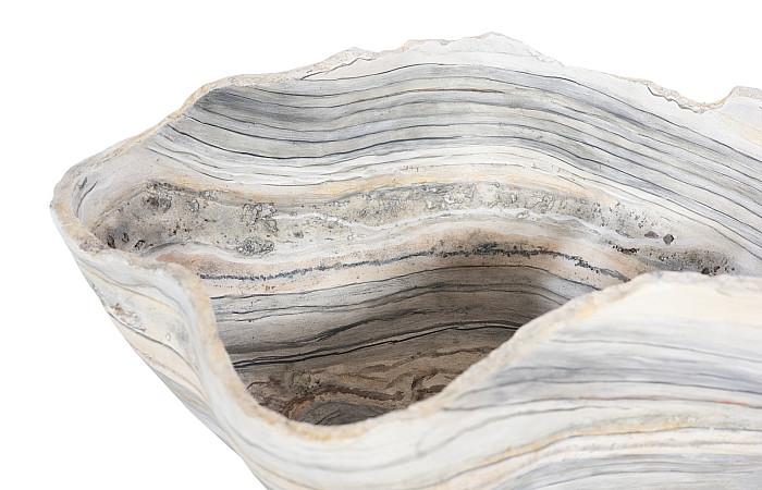 Cast Gray Onyx Bowl, Faux Finish, Medium