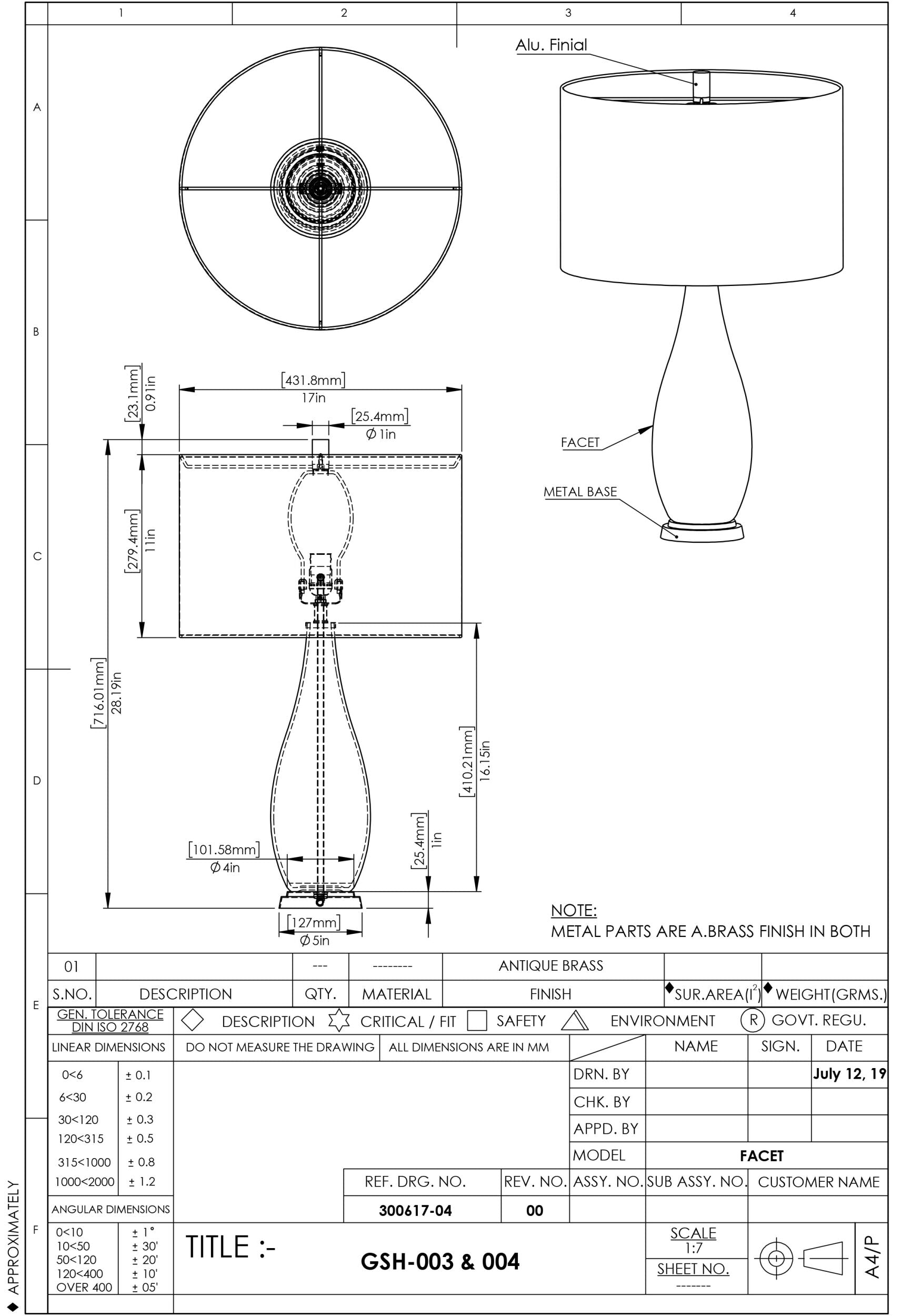 Glasshouse Accent Table Lamp