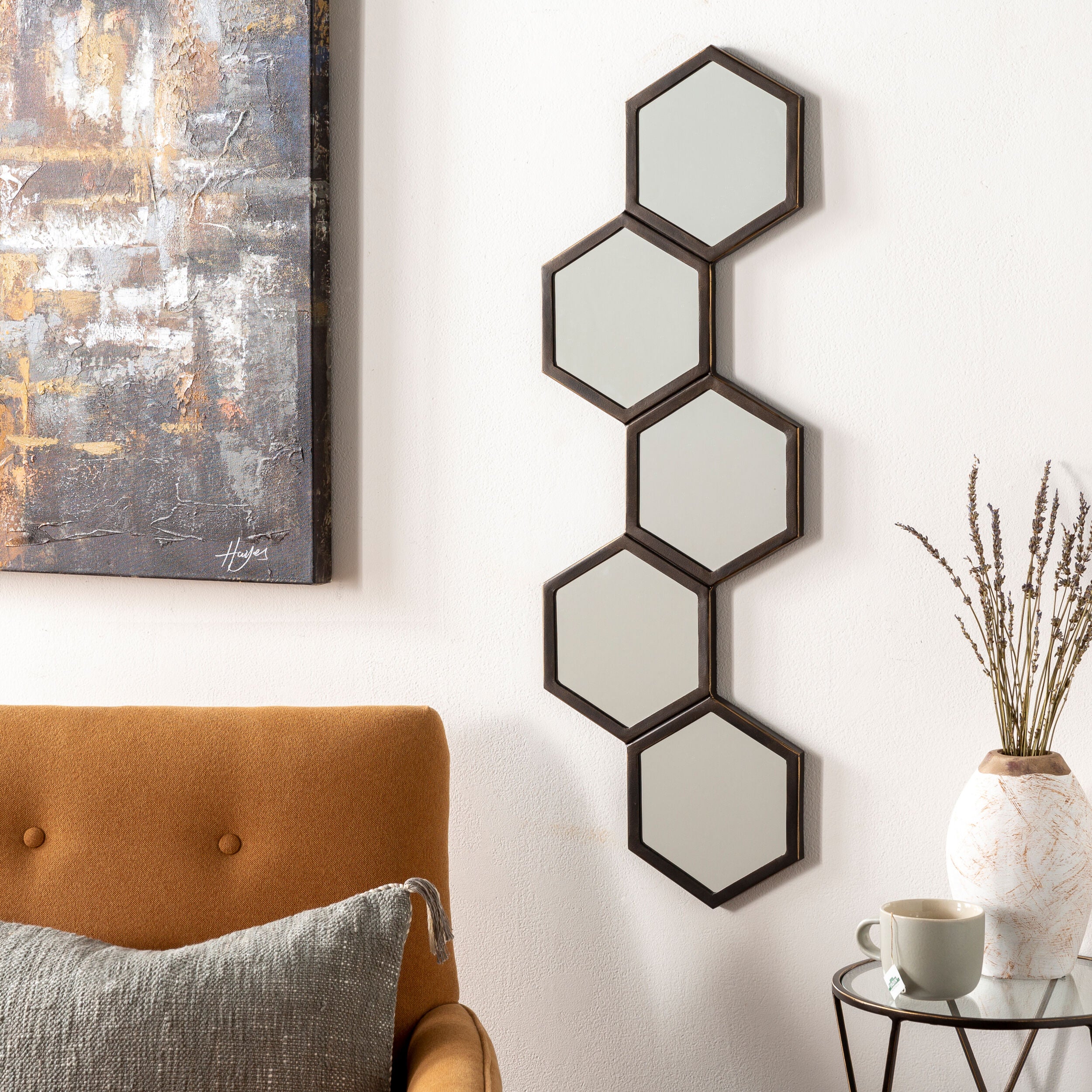 Honeycomb Accent Mirror