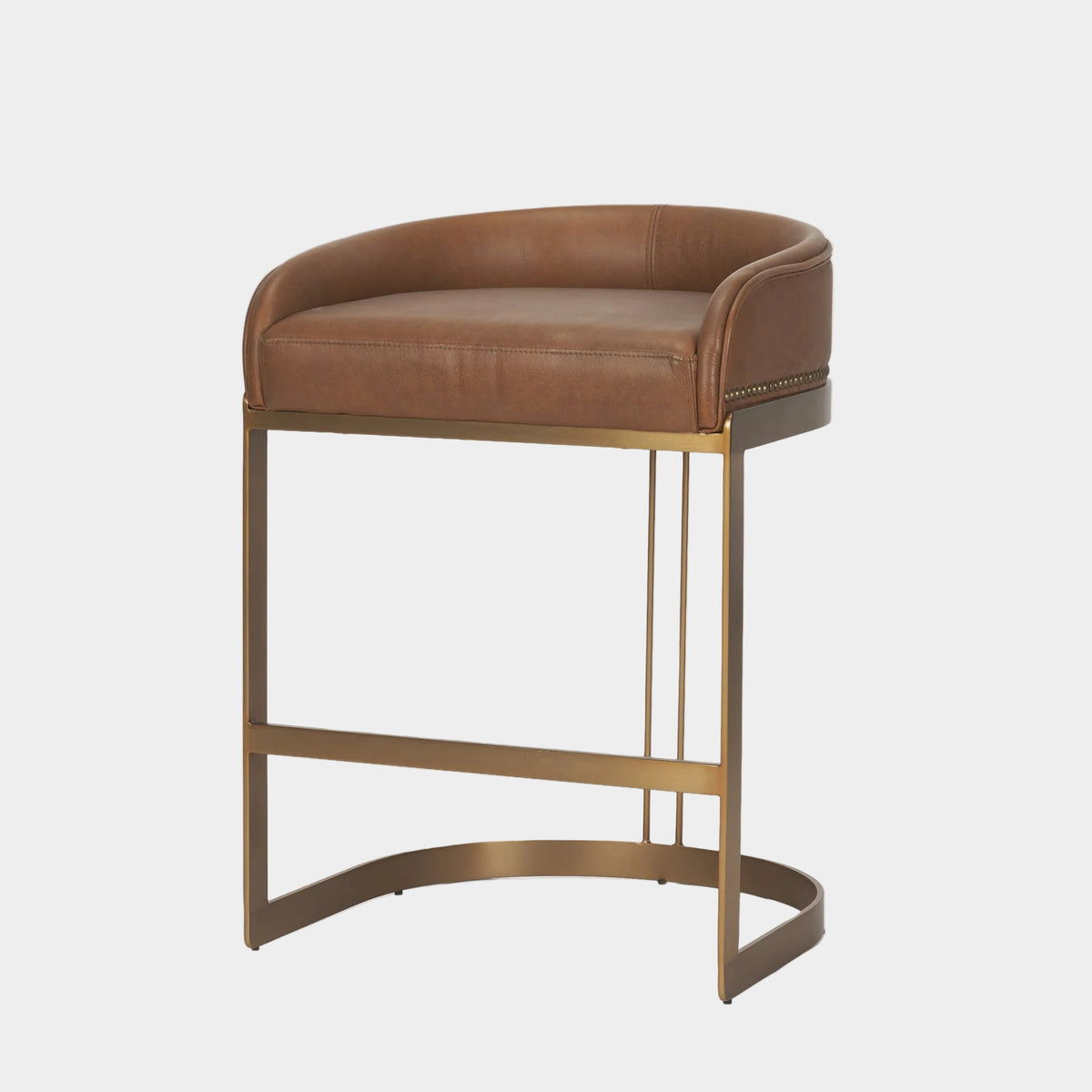 Hollyfield Seat Counter Stool - Leather