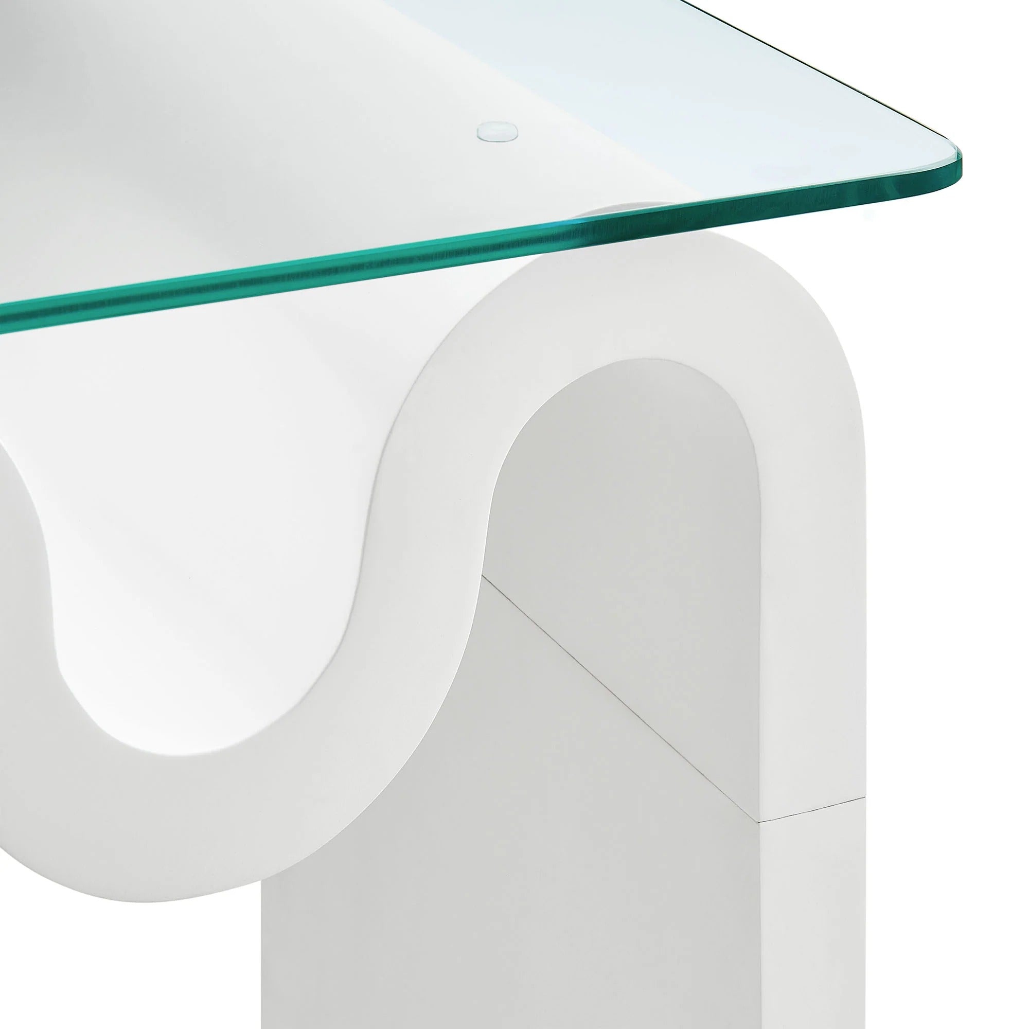 Ondine Glass Top Side Table