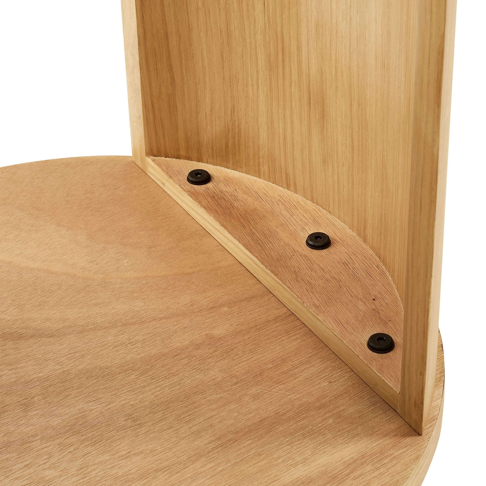 Aspect Round Wood End Table in Oak