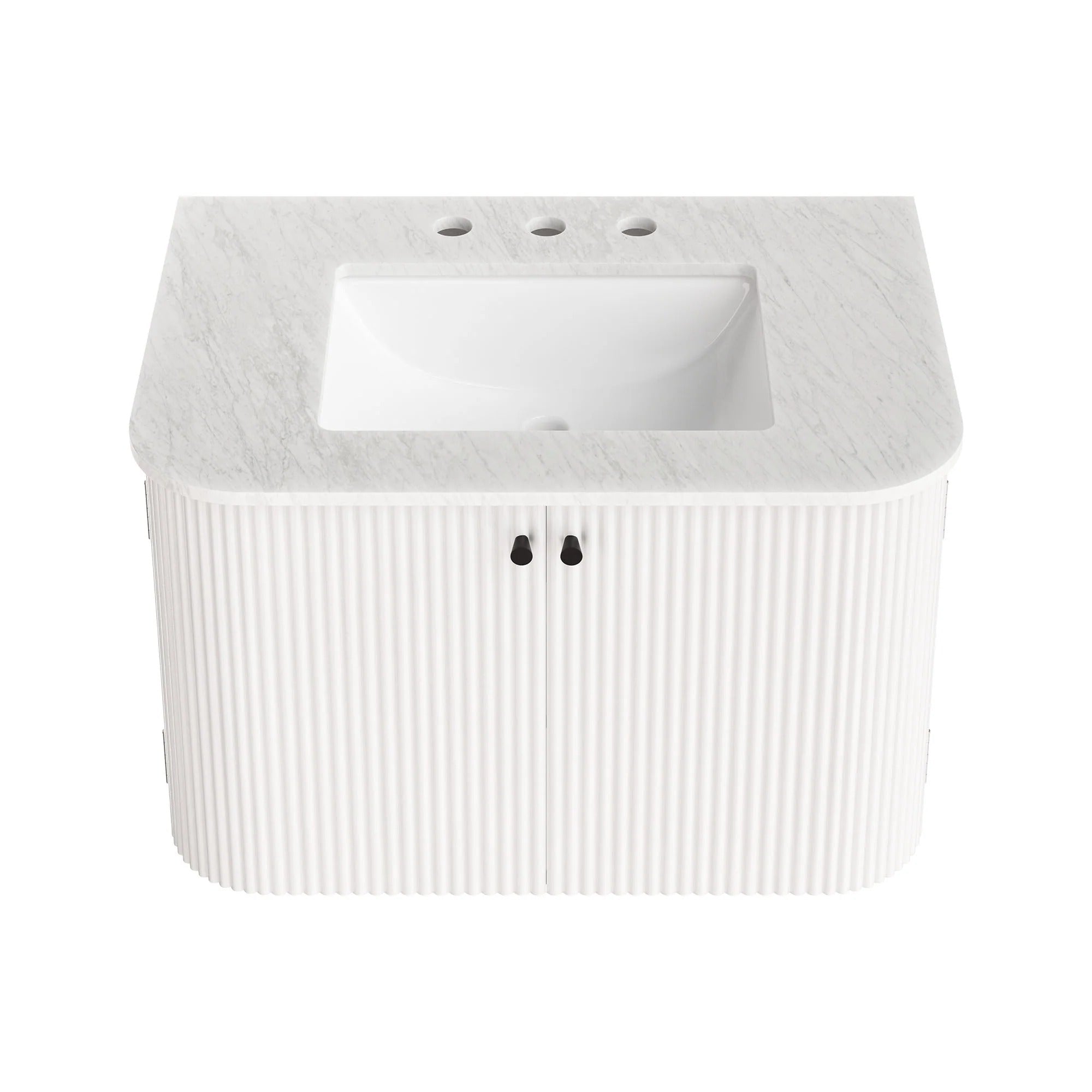 Zia 24" Wall-Mount Bathroom Vanity with Marble Sink