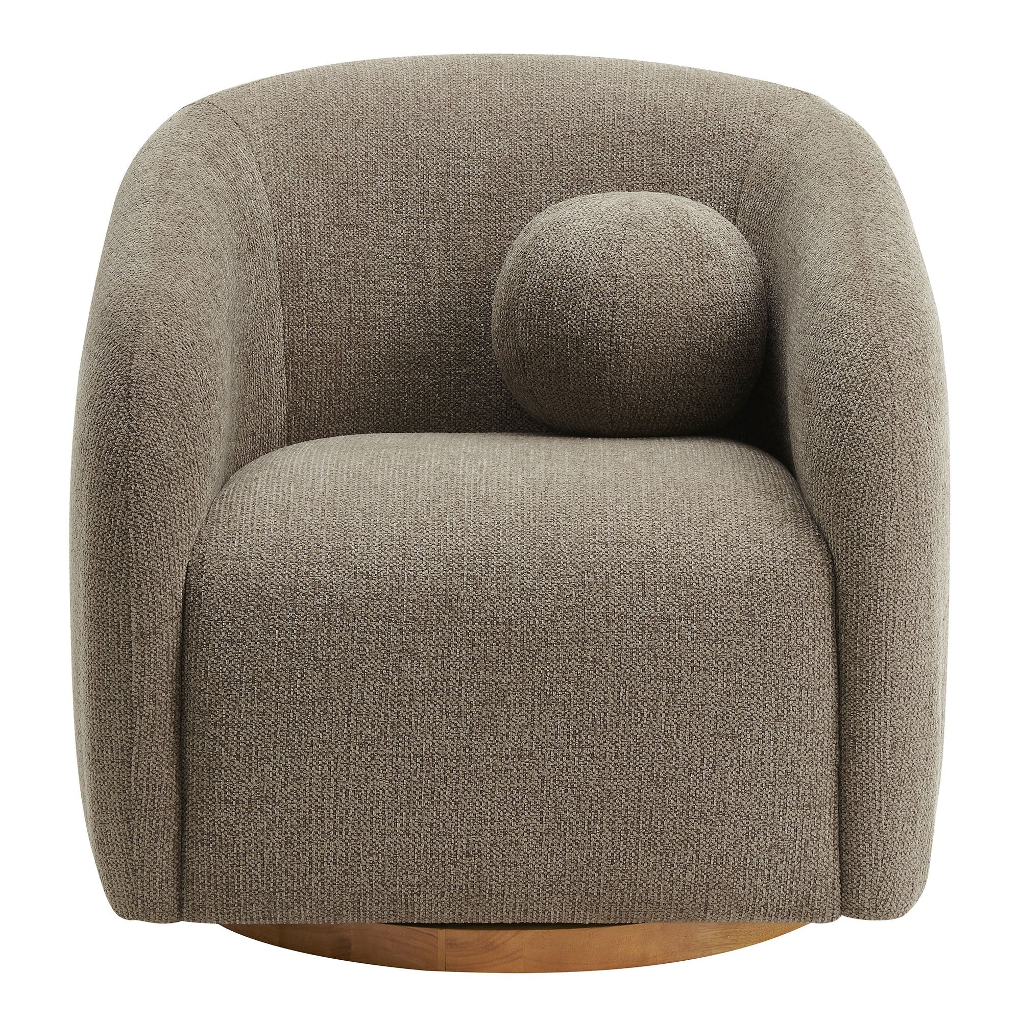 Holland Swivel Chenille Fabric Armchair