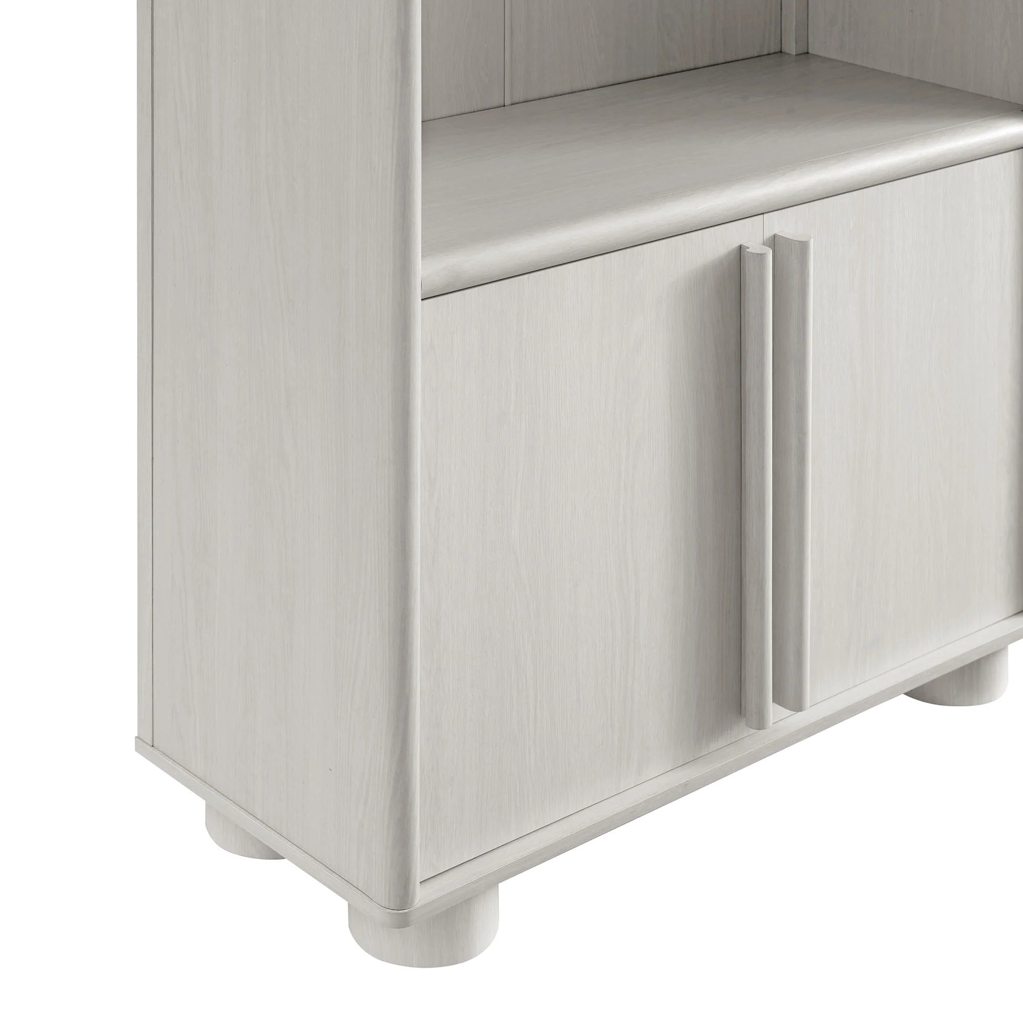Bellamy Tall Arched Display Cabinet Bookcase in Ash