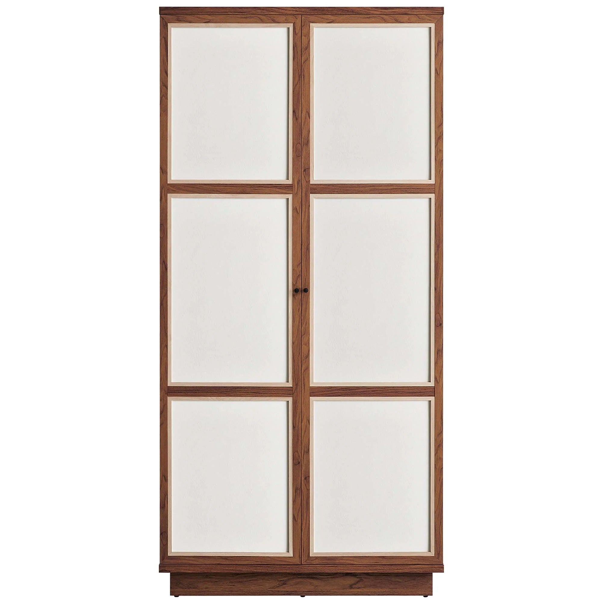 Capri 70" Tall Wood Grain Storage Cabinet in Walnut