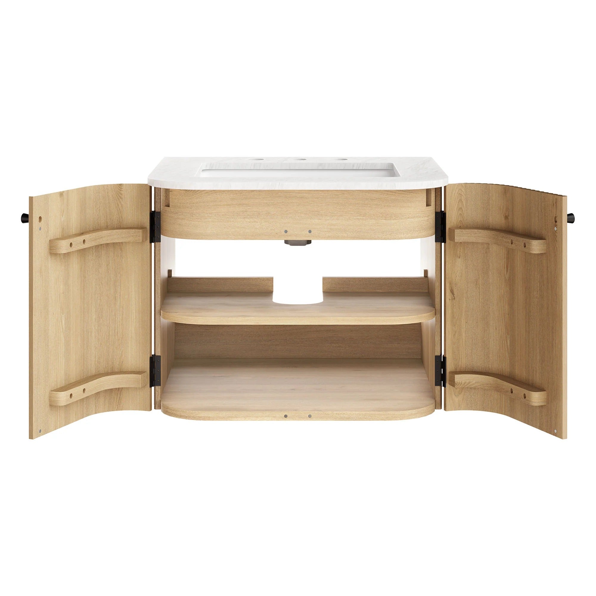 Zia 24" Wall-Mount Bathroom Vanity with Marble Sink