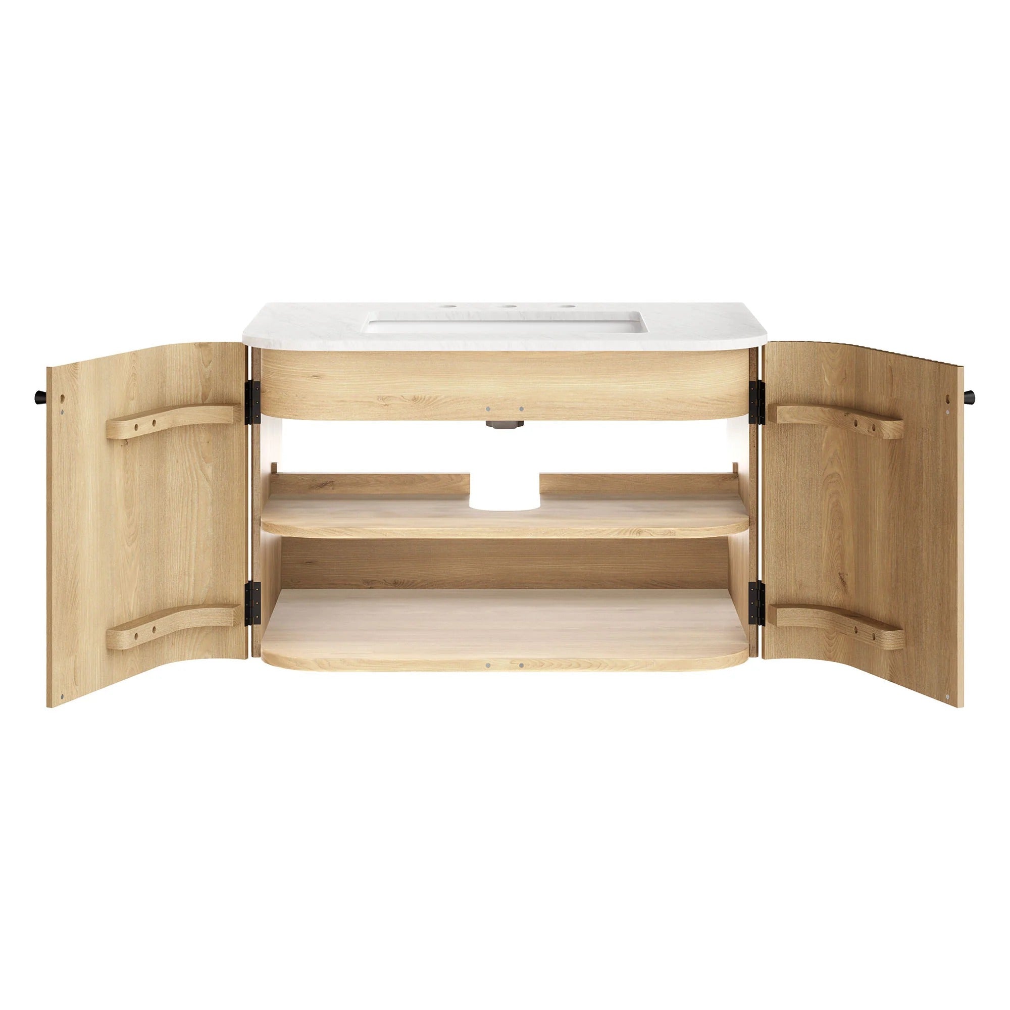 Zia 24" Wall-Mount Bathroom Vanity with Marble Sink