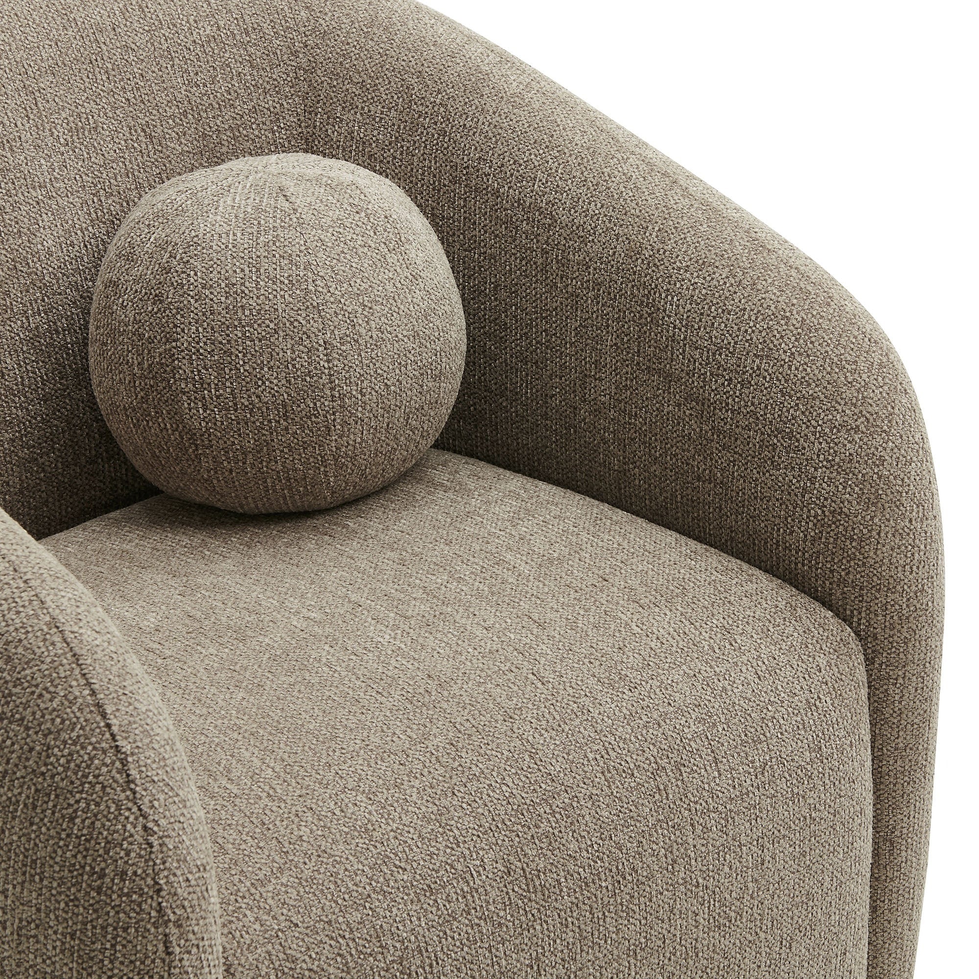 Holland Swivel Chenille Fabric Armchair