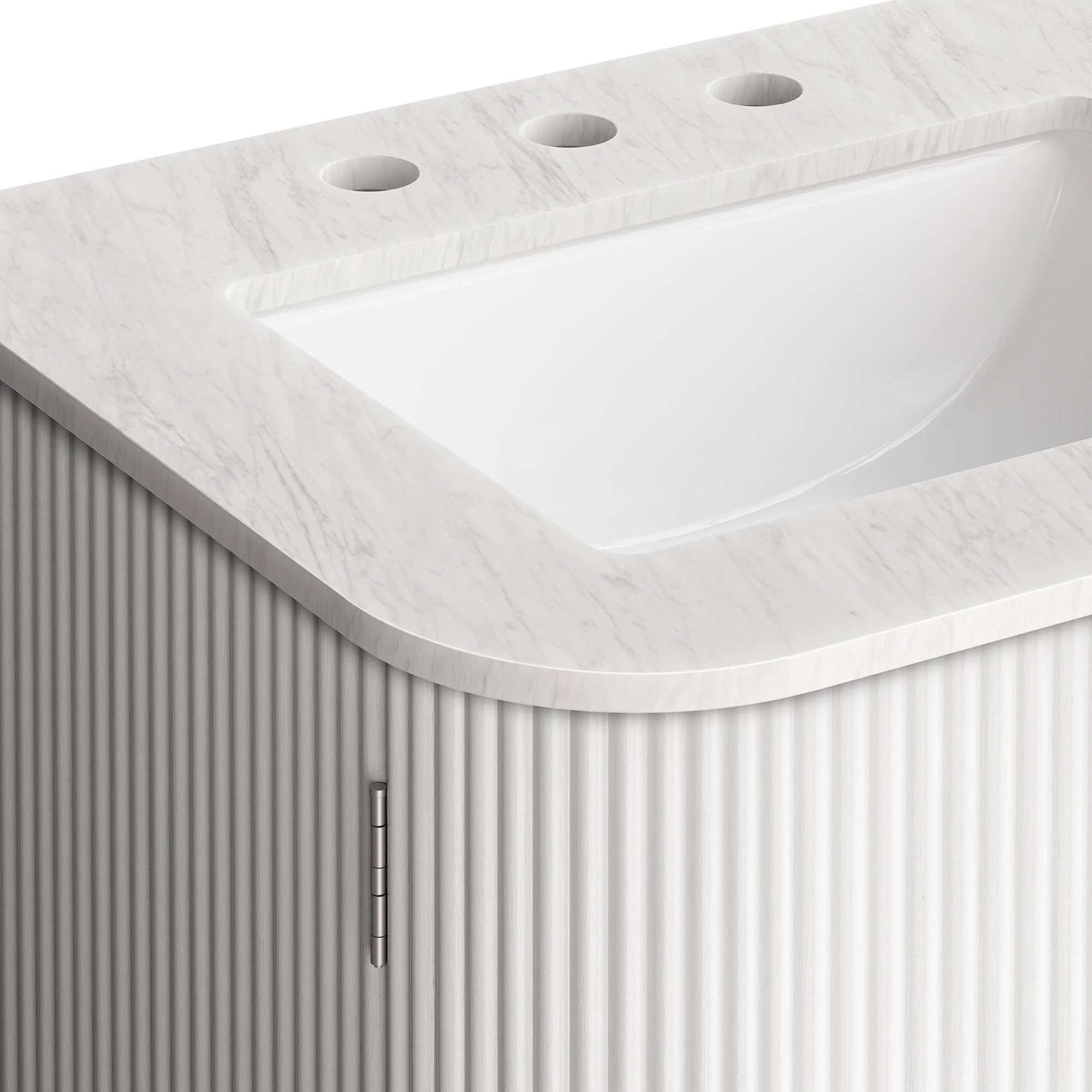 Zia 24" Wall-Mount Bathroom Vanity with Marble Sink