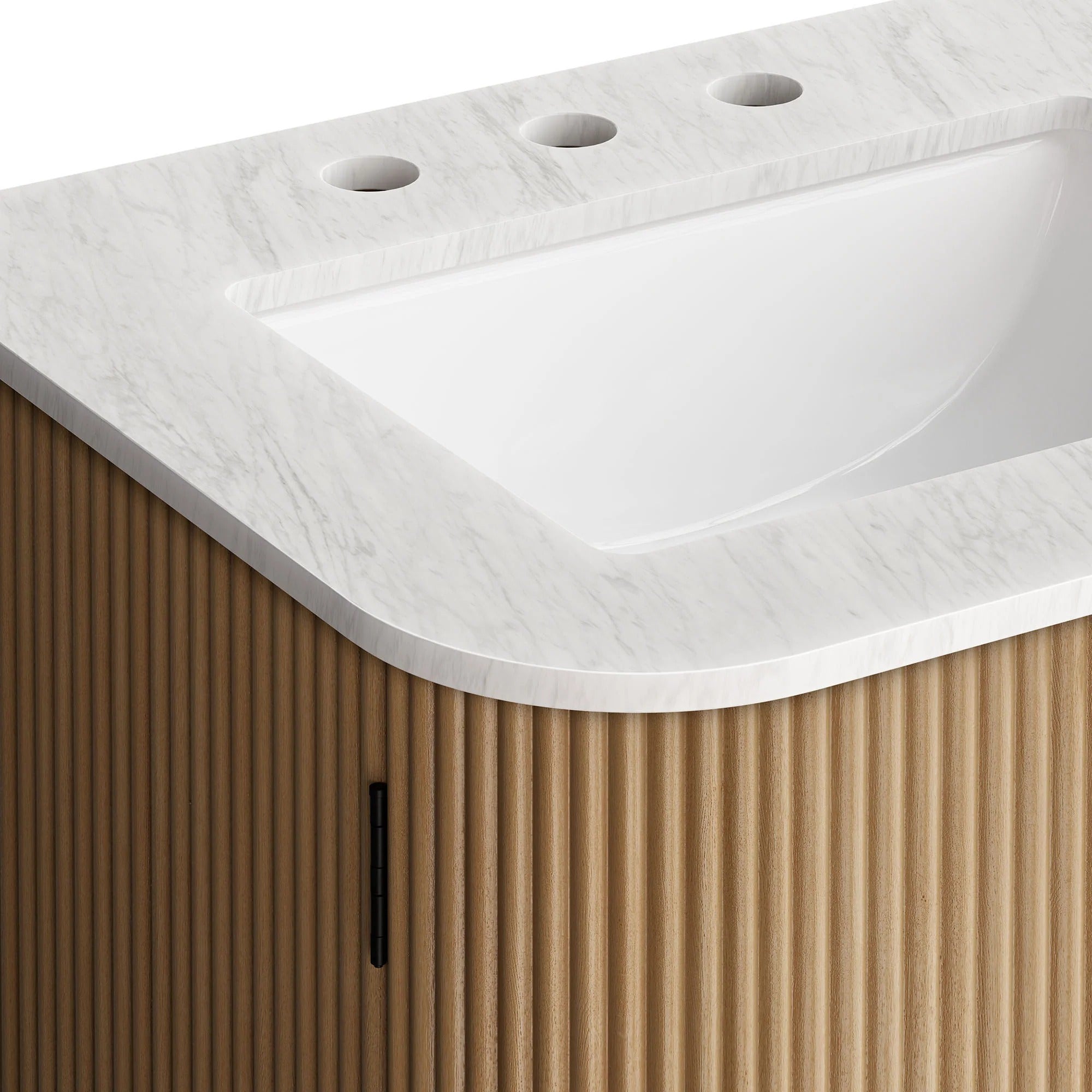 Zia 24" Wall-Mount Bathroom Vanity with Marble Sink