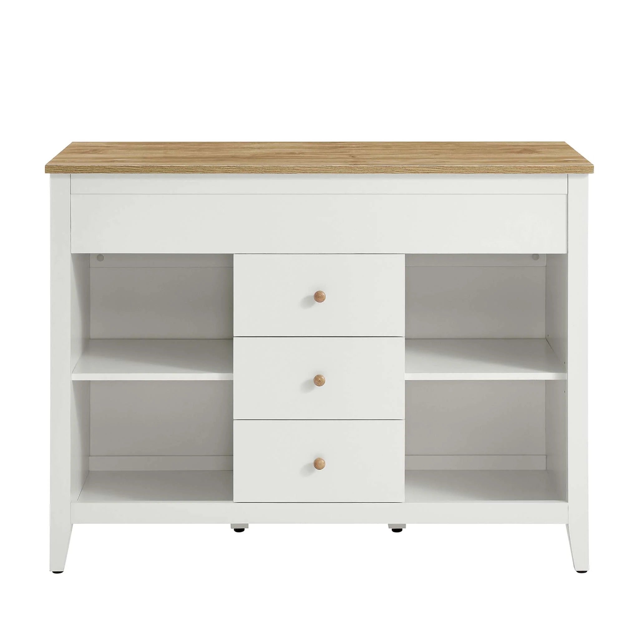 Farmstead Kitchen Island in Oak White