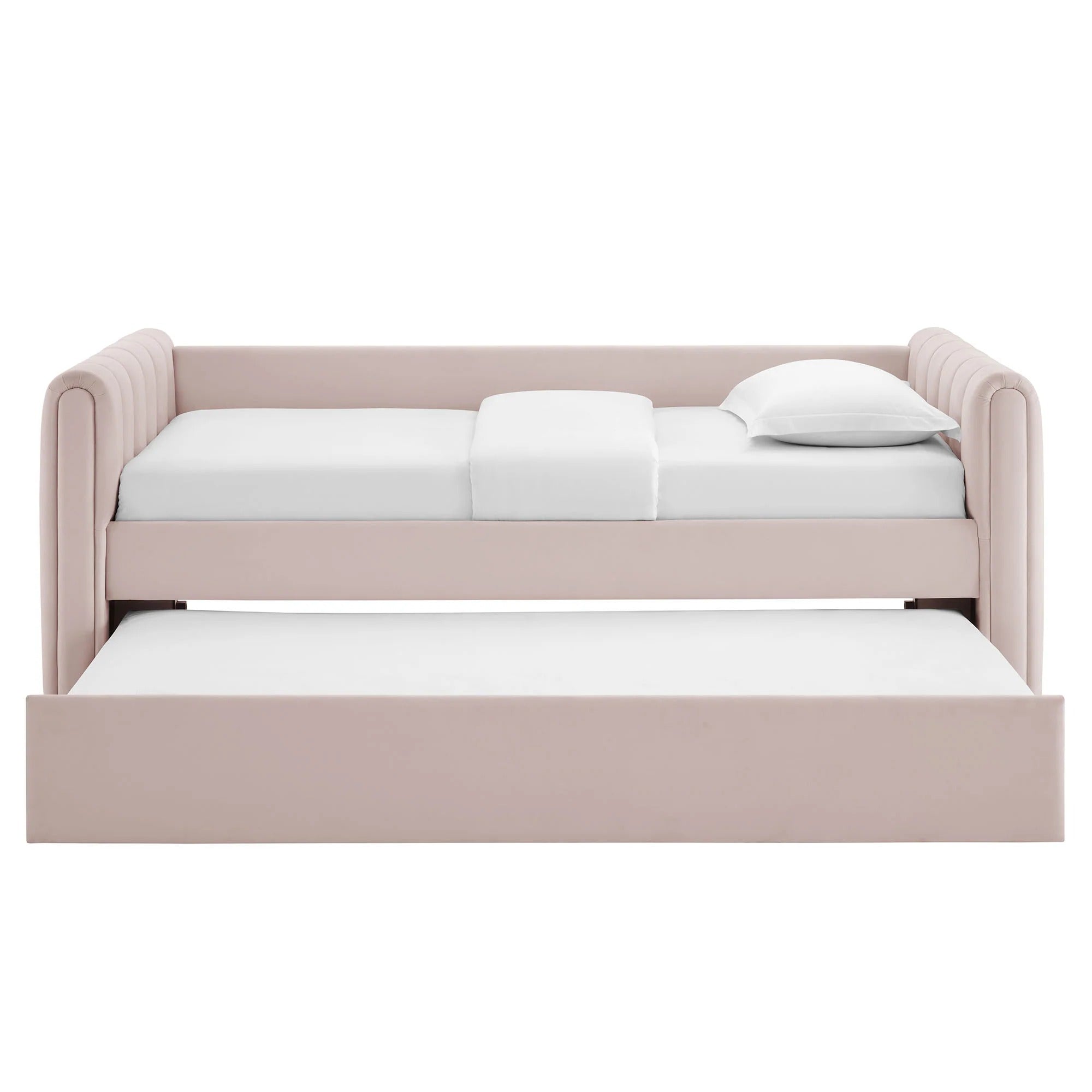 Veyla Channel Tufted Performance Velvet Twin Daybed With Trundle