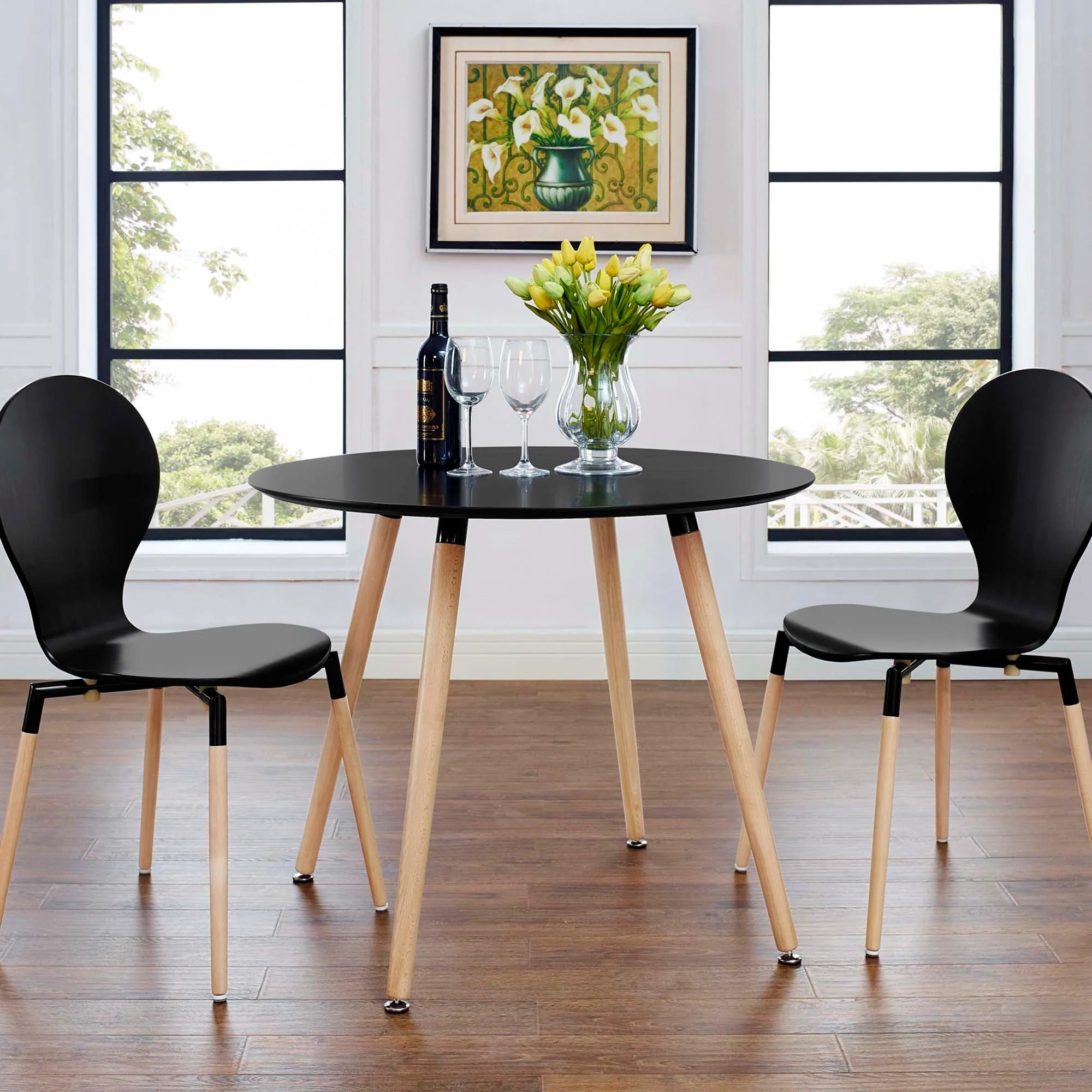 Track Round Dining Table in White