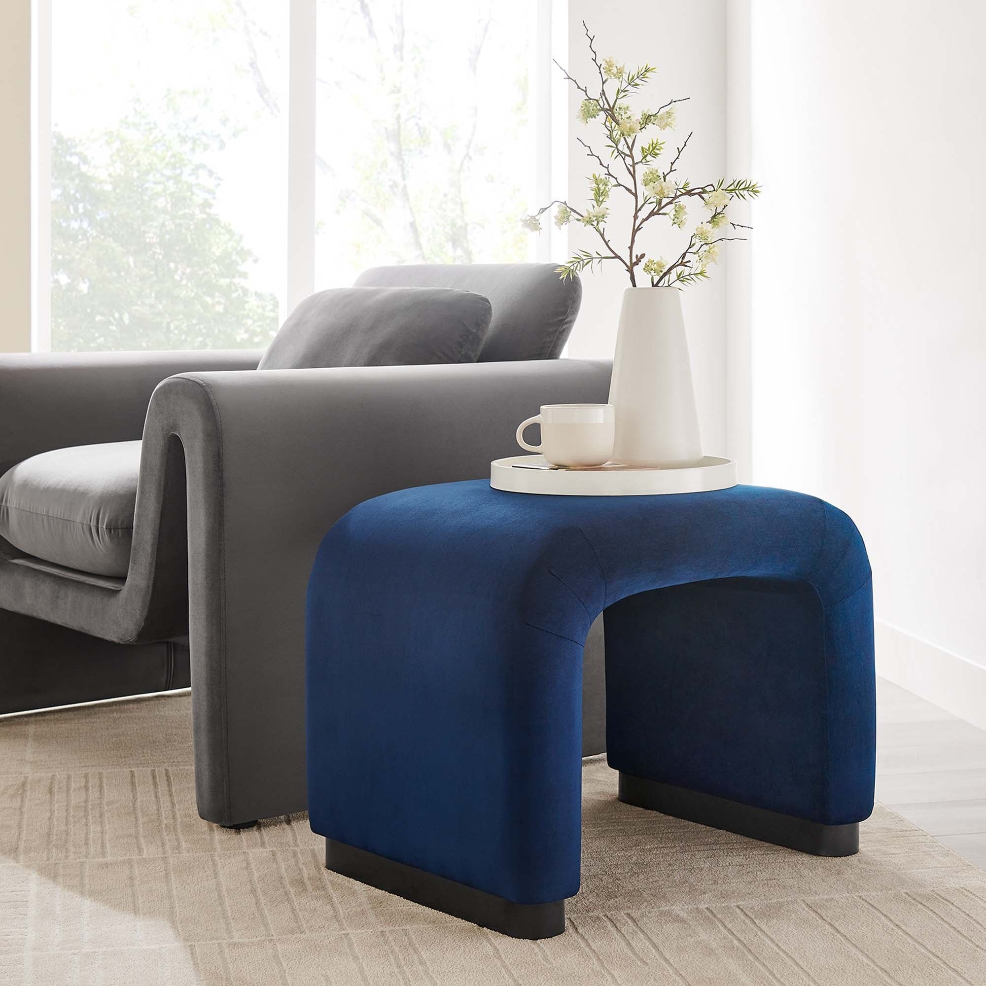Chaise sans accoudoirs rembourrée en duvet Commix