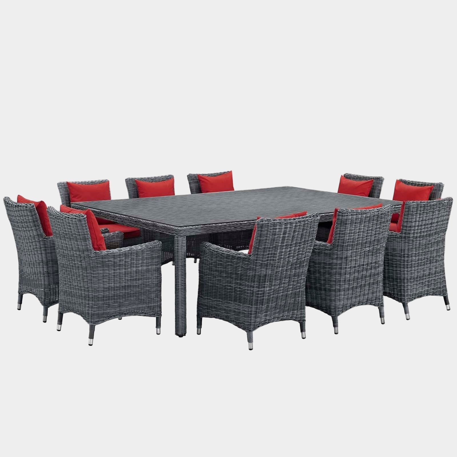 Summon 11 Piece Outdoor Patio Sunbrella® Dining Set