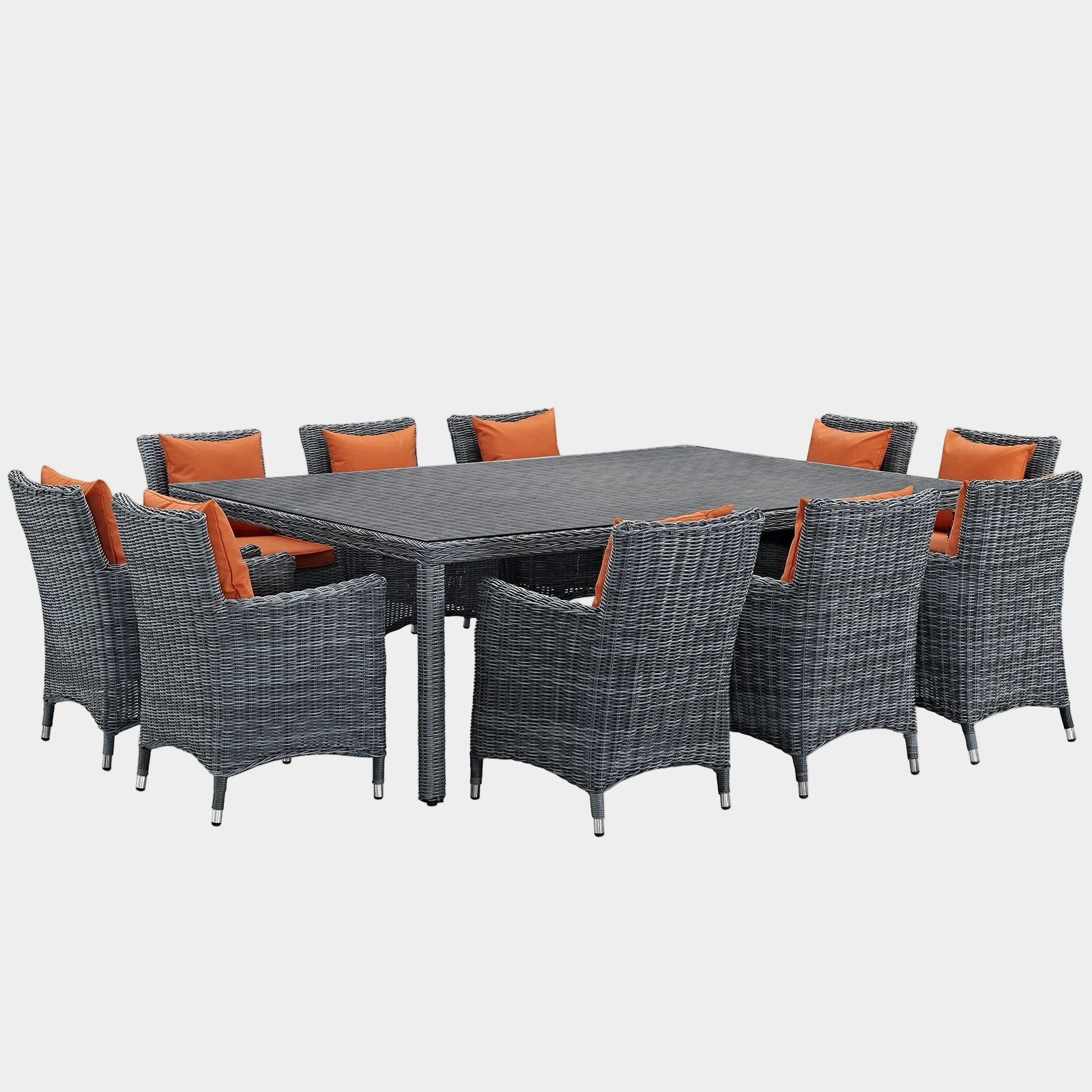 Summon 11 Piece Outdoor Patio Sunbrella® Dining Set