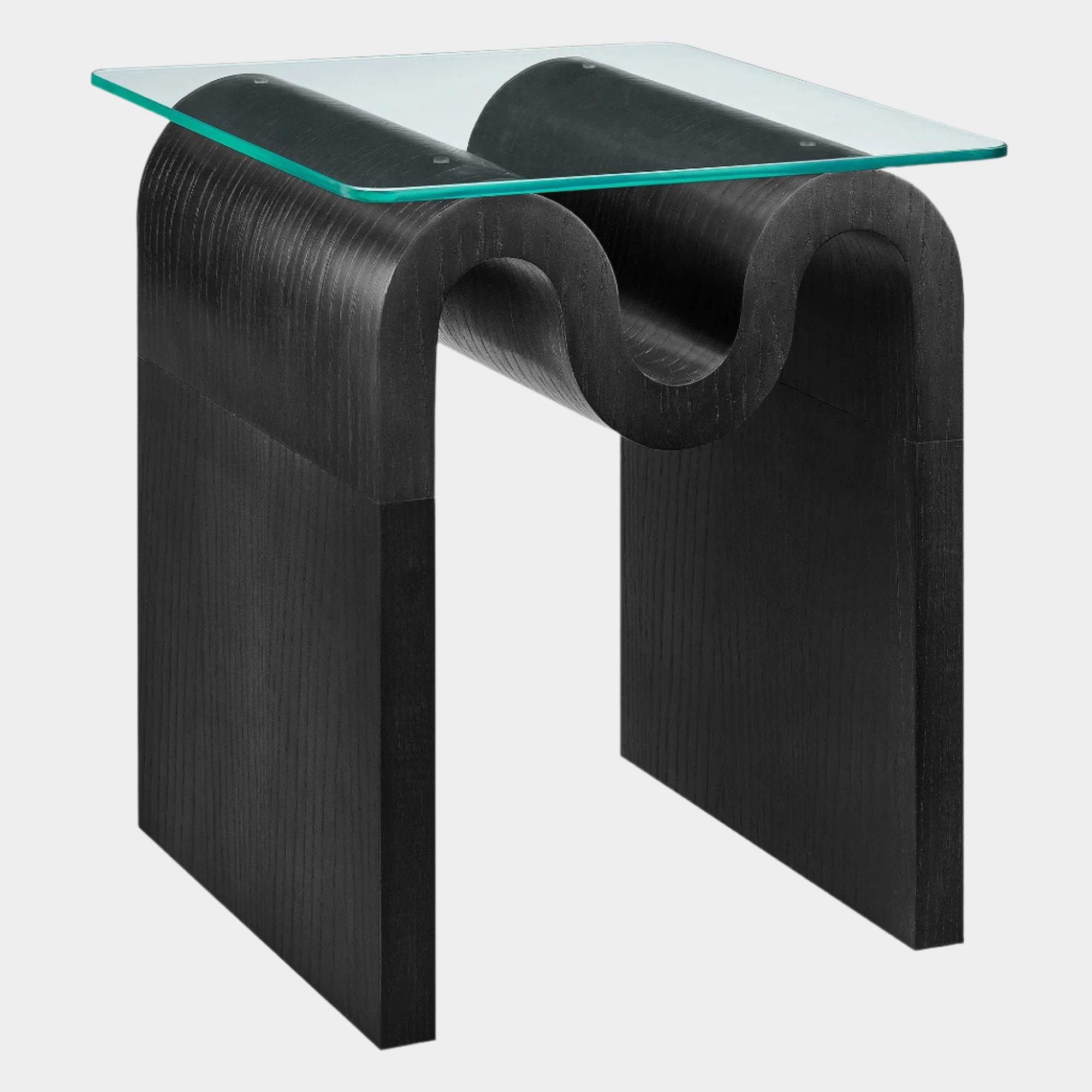 Ondine Glass Top Side Table