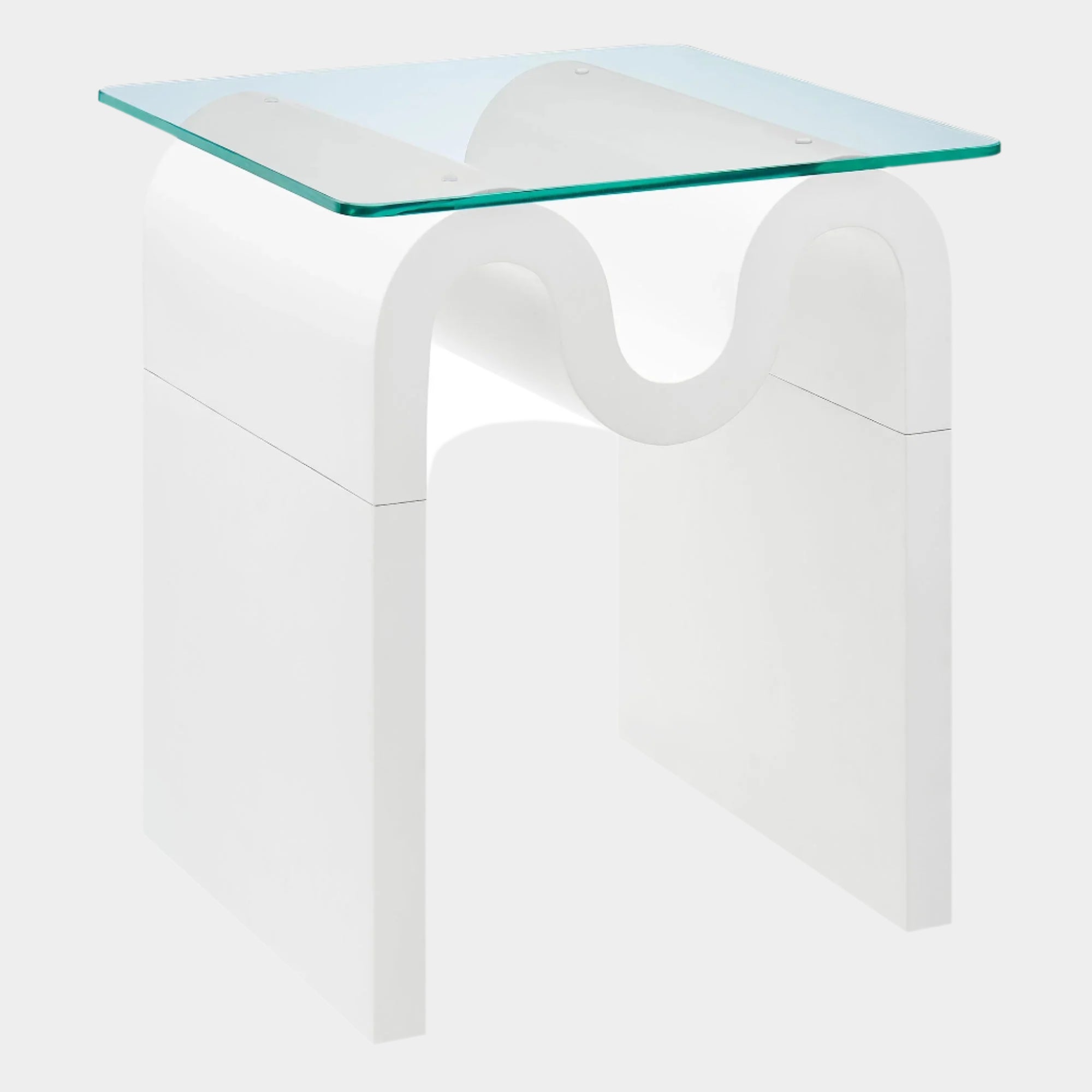 Ondine Glass Top Side Table