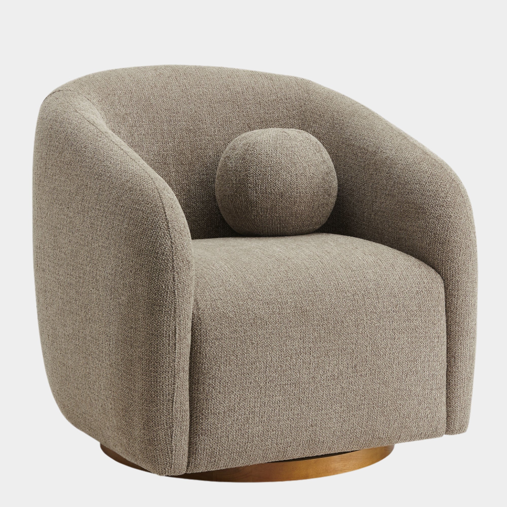Holland Swivel Chenille Fabric Armchair