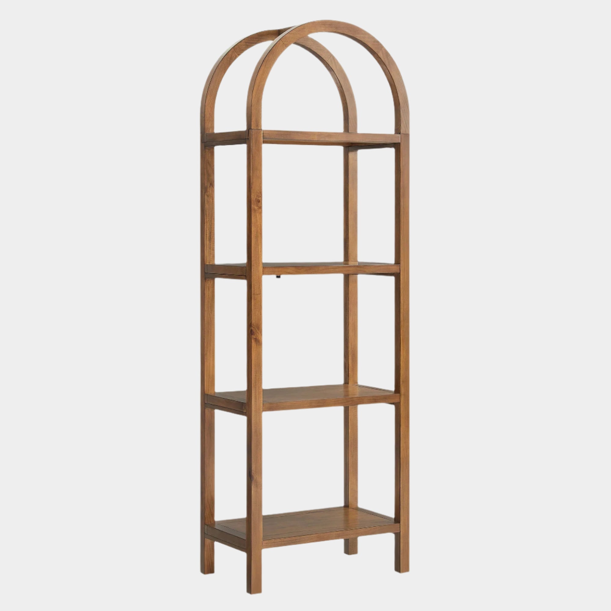 Vexley 72 Inch Tall Narrow Arched Bookshelf